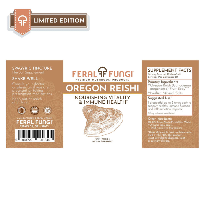 Oregon Reishi Extract (Ganoderma oregonense) - Spagyric Extract close-up view - Feral Fungi